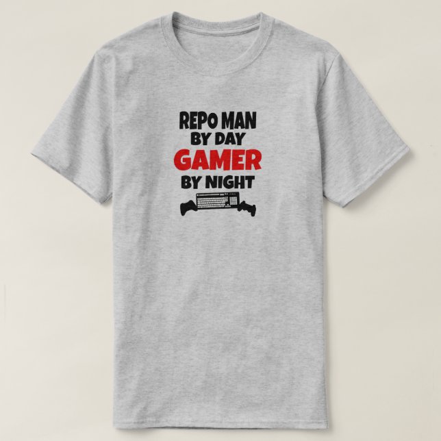 Repo Man Kärlek spelar videospel T Shirt (Design framsida)