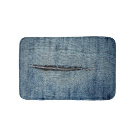 Repor på jeans badrumsmatta