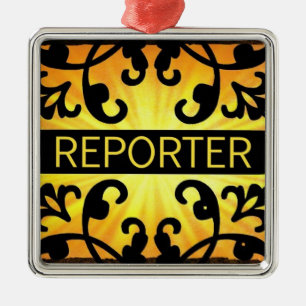 Reporter Damask-julprydnad Julgransprydnad Metall