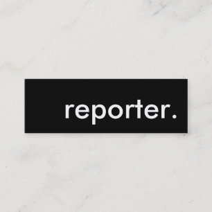 reporter. mini visitkort