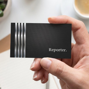 Reporter Professional Svart Silver Visitkort