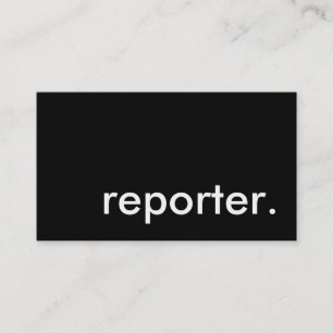 reporter. visitkort