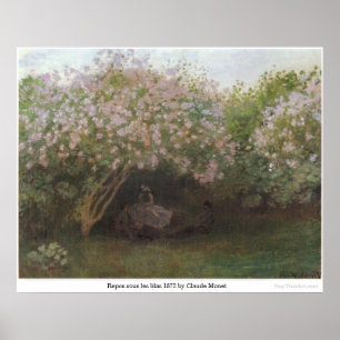 Repos sous les lilas 1872 från Claude Monet Poster