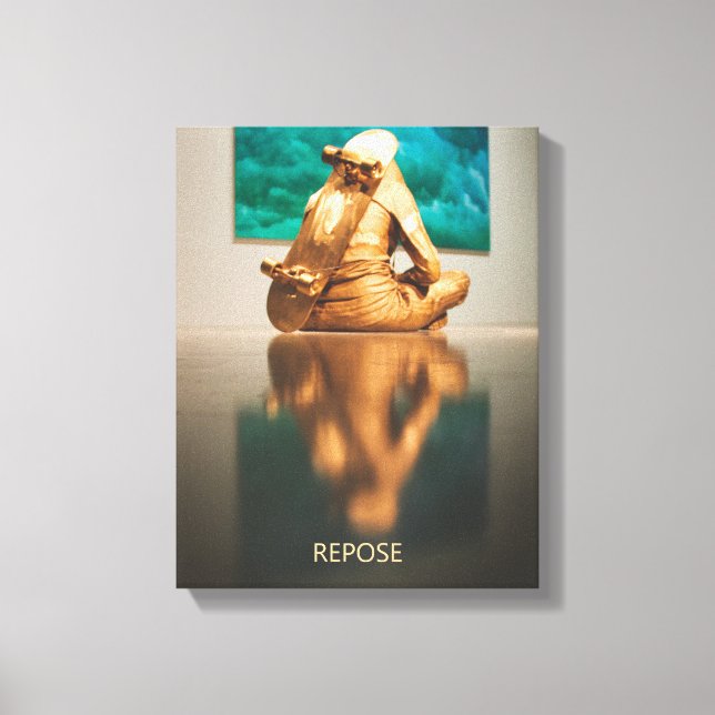 REPOSE Girl with Skateboard Canvas Art (Framsida)