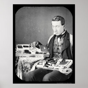 Representant som visar hans WaresDaguerreotype Poster