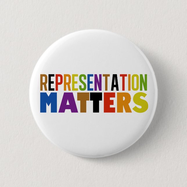 Representation är viktigt regnbågsdiversitet knapp (Framsida)