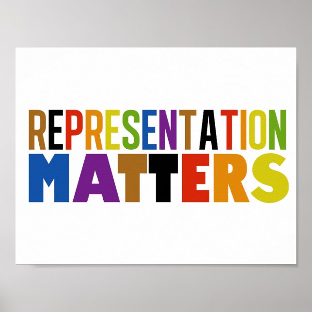 Representation är viktigt regnbågsdiversitet poster (Framsidan)