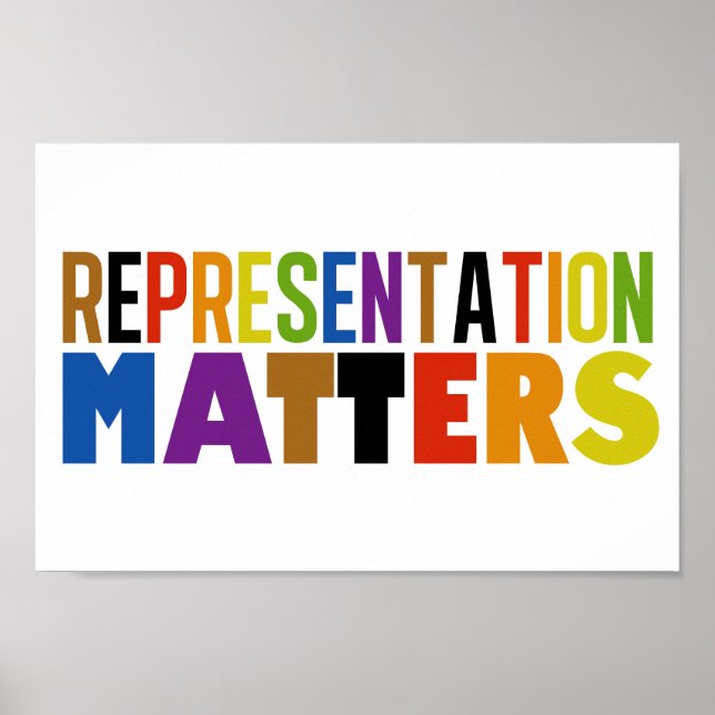 Representation är viktigt regnbågsdiversitet poster (Framsidan)