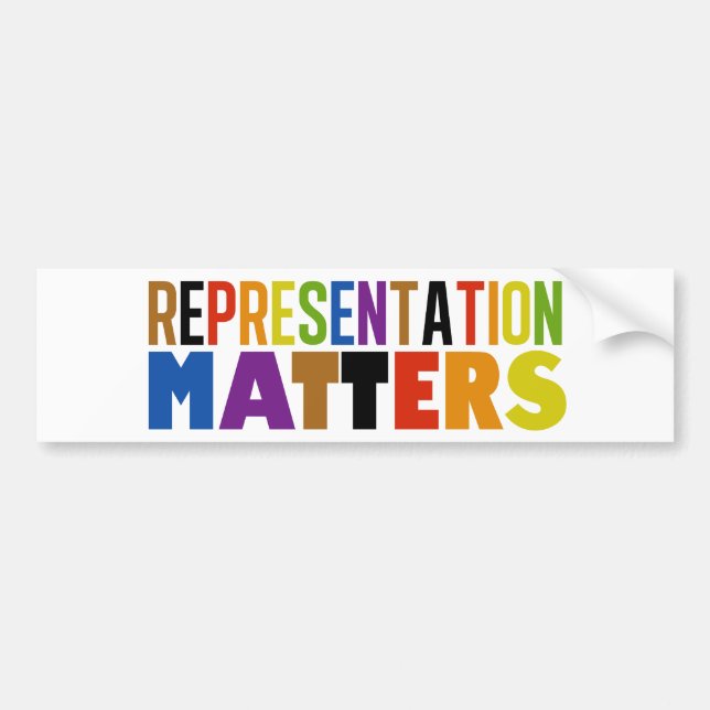 Representation Framför Allt Mångfald Regnbåge Stol Bildekal (Framsidan)