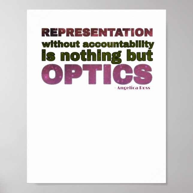 Representation utan ansvarsskyldighet är Optics Wi Poster (Framsidan)