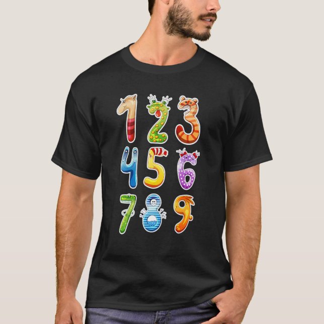 Representationsnummer Math Back to school Educati T Shirt (Framsida)