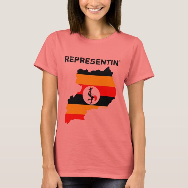 Representin' Uganda T-shirt (Framsida)