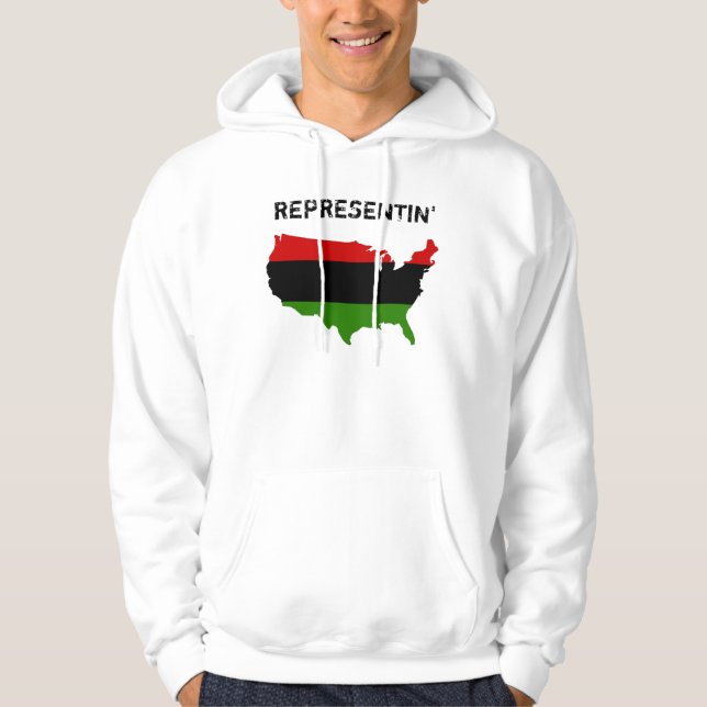 Representin USA (RBG) Sweatshirt Med Luva (Framsida)