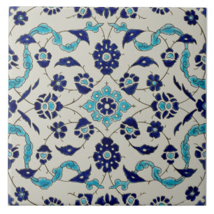 Repro 1890 Minton Blue Persian Stil Kakelplatta