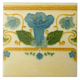 Repro 1900 Pilkington Rakare Gräns Art nouveau Kakelplatta