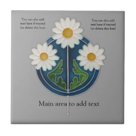 Repro Antique Stylized Art nouveau-Daisy Kakelplatta