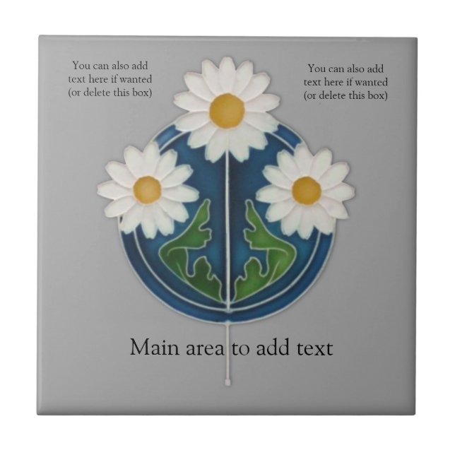 Repro Antique Stylized Art nouveau-Daisy Kakelplatta (Framsidan)