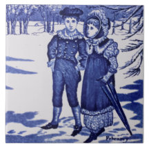 Repro Antique Wedgwood Blue"Februural" Figural