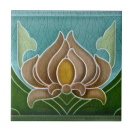 Repro Art nouveau Faux Relief Stylief Blommigt Kakelplatta
