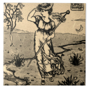 Repro Art nouveau Modern Little Bo Peep Sketch Til Kakelplatta