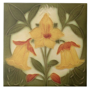 Repro Art nouveau tubeline Daffodil Trio Kakelplatta