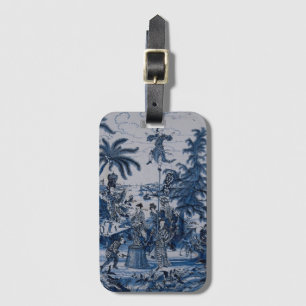 Repro Chinoiserie Delft Blue and White Tile Bagagebricka