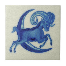 Repro de Morgan Blue Goat Jumping över Måne Kakelplatta