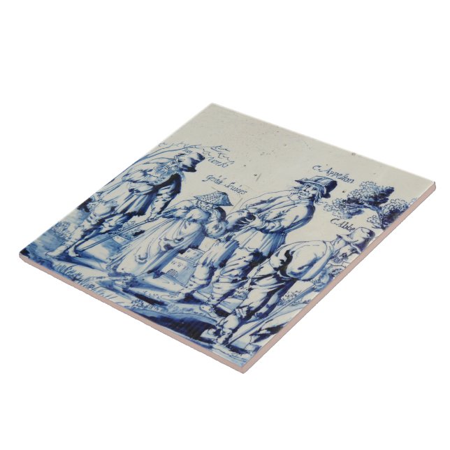 Repro Delft Tile Blue Les Gueux Kakelplatta (Sidan)