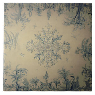 Repro Delft Tile Chinoiserie Picturesque scen Kakelplatta