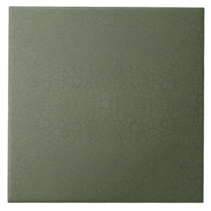 Repro Faux Crackle Glaze Grönt Tile Kakelplatta