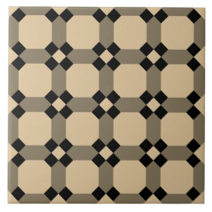 Repro Geometric Azulejos Mosaic Cream Tile Kakelplatta