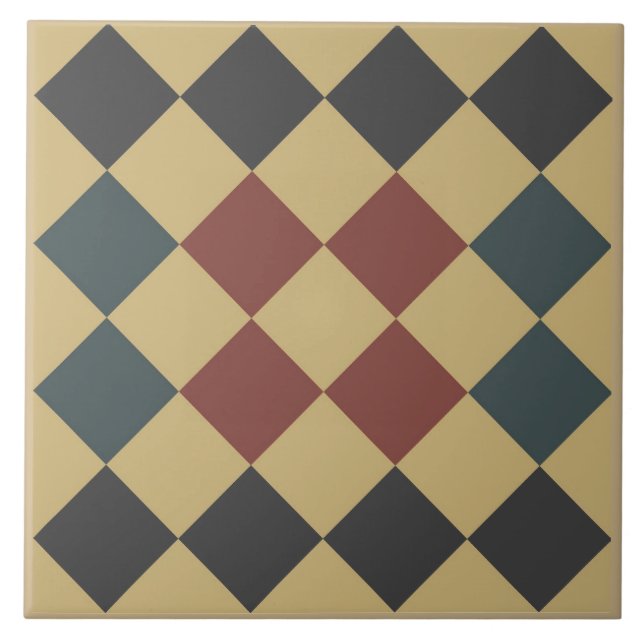 Repro Geometric Azulejos Mosaic Zellige Tile Kakelplatta (Framsidan)