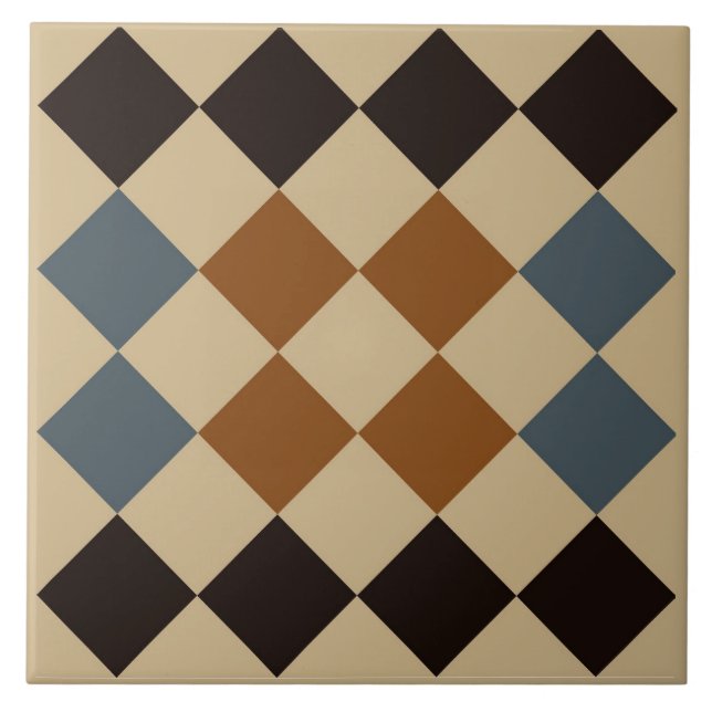 Repro Geometric Azulejos Mosaic Zellige Tile Kakelplatta (Framsidan)