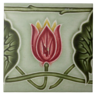 Repro German Art nouveau Jugendstill Frieze Gräns Kakelplatta