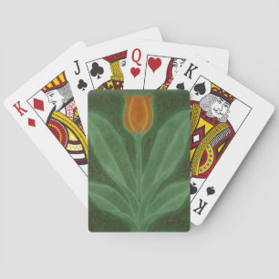 Repro Gult Grönt Tulip Art nouveau Tile Casinokort