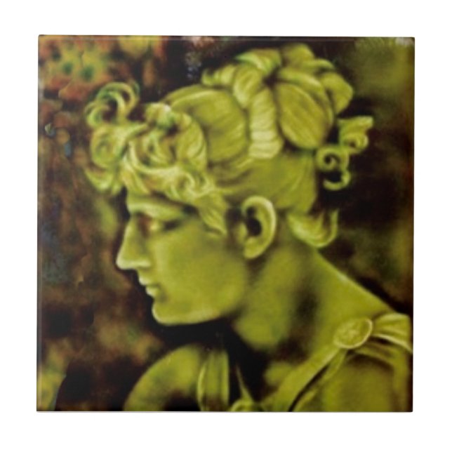 Repro Isaac Broome American Parthenia Porträtt Kakelplatta (Framsidan)