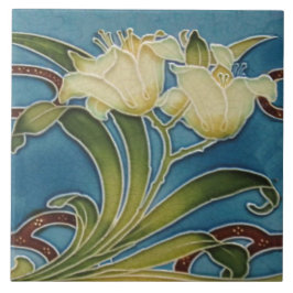 Repro Minton China Glazed Art nouveau Lily Gräns Kakelplatta