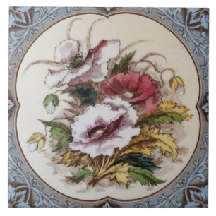 Repro Popular Victorian Soft Färger Blommigt Kakelplatta