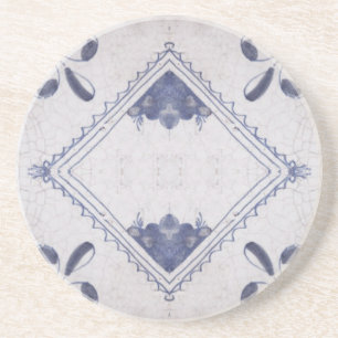 Repro portugisisk Blommigt Blue Azulejos Tile Underlägg