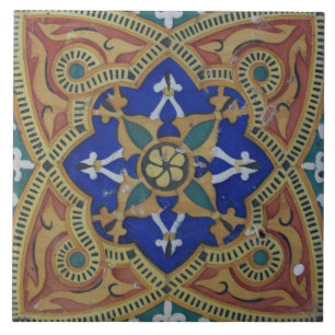 Repro portugisisk Blommönster Tile Kakelplatta