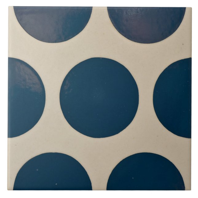 Repro portugisisk Blue Geometric Azulejos Polka Do Kakelplatta (Framsidan)