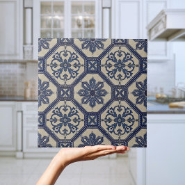 Repro PortuguBlue Geometric Azulejos Tile Kakelplatta