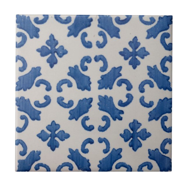 Repro Portuguesa Blue Geometric Azulejos Kakelplatta (Framsidan)