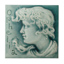 Repro Shakespeare Ophelia Porträtt Faux Relief