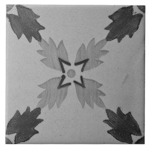 Repro Spain Geometric Azulejos Blommigt Grått Kakelplatta