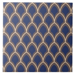 Repro Spain Geometric Azulejos Blue Kakelplatta