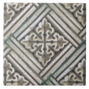 Repro Spain Maure Blommönster Faux relief Ti Kakelplatta