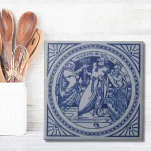 Repro Victorian Minton Tile Shakespeare Kakelplatta