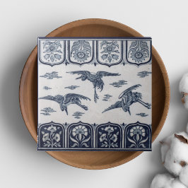 Repro Vintage Minton Blå och Vit Engelsk Kakelplat Kakelplatta