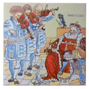 Repro Walter Crane Old Kung Cole Nursery Rhyme Kakelplatta